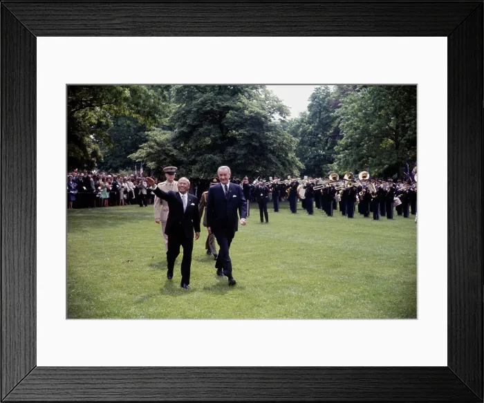 Framed Print : Thanom Kittikachorn And Lyndon Johnson