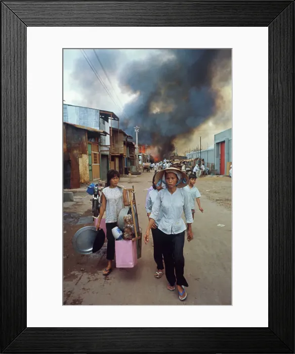 Framed Print : Vietnamese Fleeing Their Homes Framed Print : Vietnamese Fleeing Their Homes