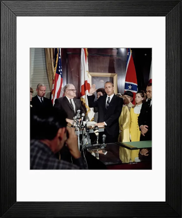 Framed Print : Albert Brewer Taking Oath Of Ofice Framed Print : Albert Brewer Taking Oath Of Ofice