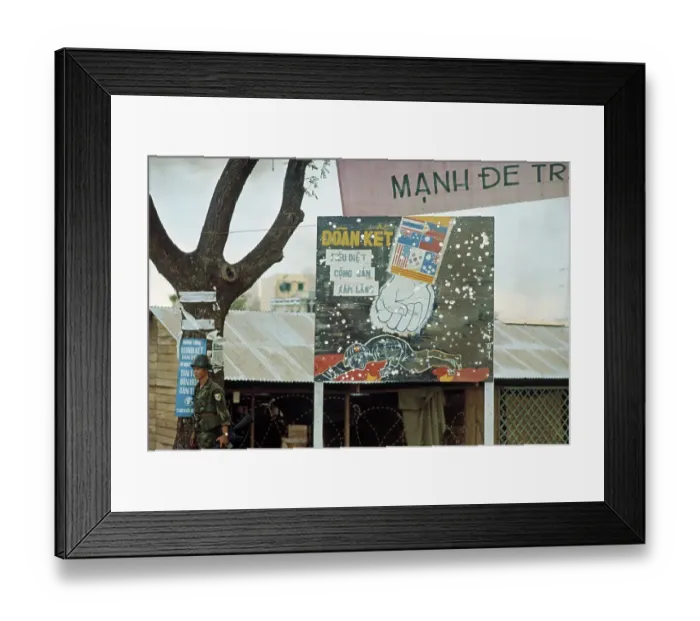 Framed Print : Propaganda Placard In Saigon Framed Print : Propaganda Placard In Saigon