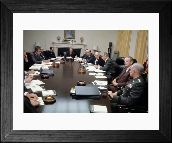 Framed Print : Lyndon Johnson With Advisors Framed Print : Lyndon Johnson With Advisors