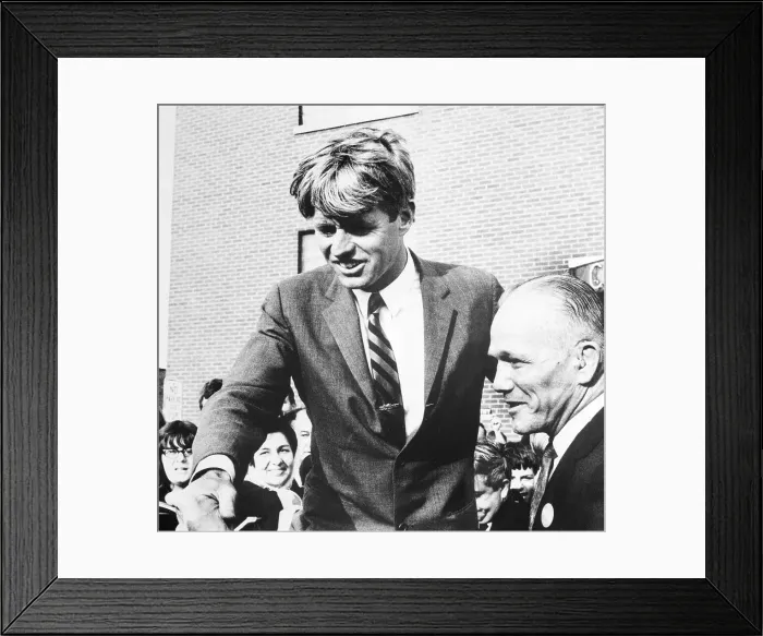 Framed Print : Robert F. Kennedy Shaking Hands During Campaign Framed Print : Robert F. Kennedy Shaking Hands During Campaign