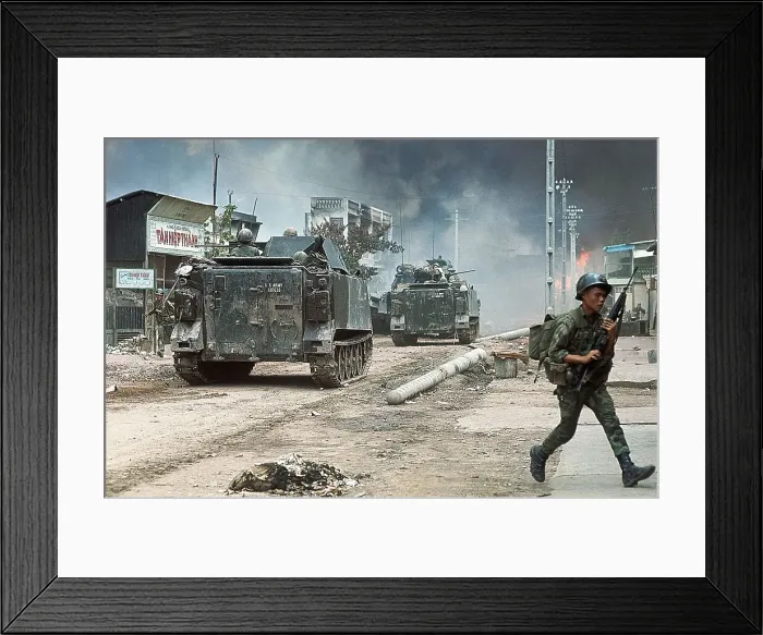 Framed Print : Troops Fighting in North Saigon Framed Print : Troops Fighting in North Saigon