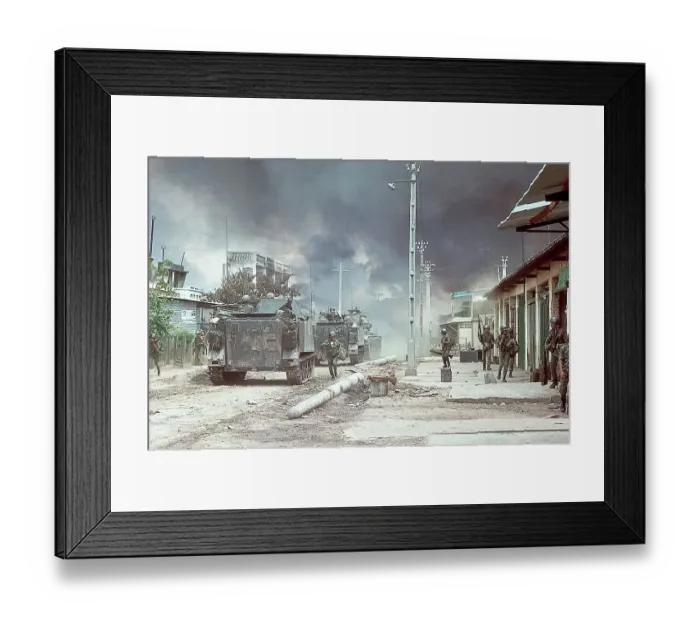 Framed Print : Troops Fighting During Tet Offensive Framed Print : Troops Fighting During Tet Offensive