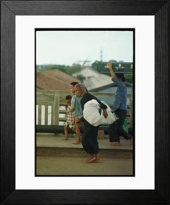 Framed Print : Residents Leaving Their Homes Framed Print : Residents Leaving Their Homes