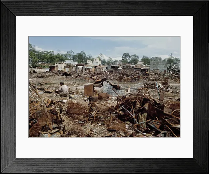 Framed Print : Aftermath Of Viet Cong Offensive Framed Print : Aftermath Of Viet Cong Offensive