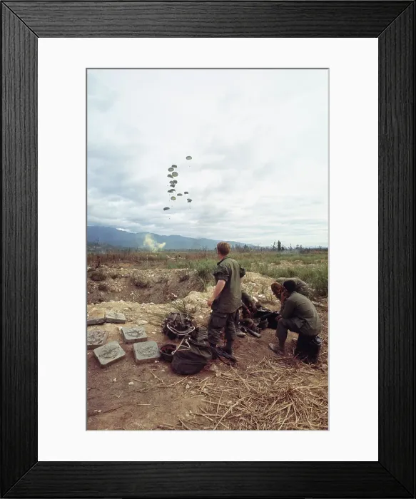 Framed Print : Airdrop In A Shau Valley Framed Print : Airdrop In A Shau Valley
