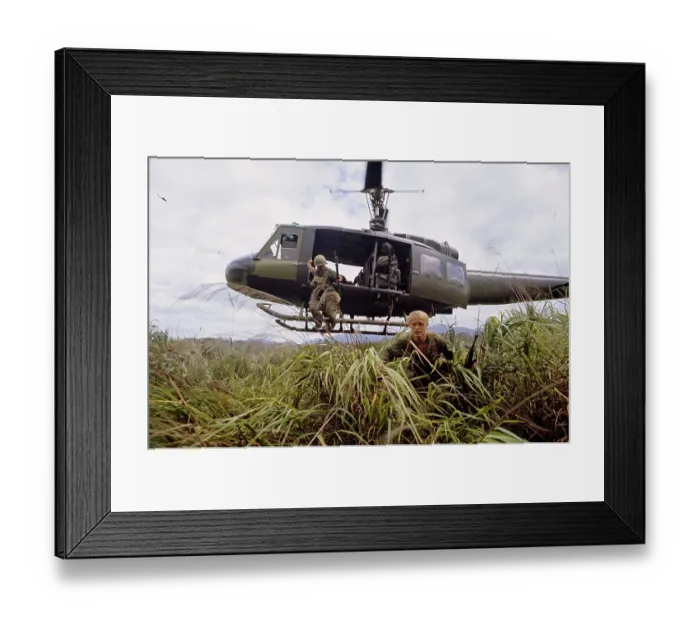 Framed Print : Soldiers Jumping From Helicopter, Vietnam Framed Print : Soldiers Jumping From Helicopter, Vietnam