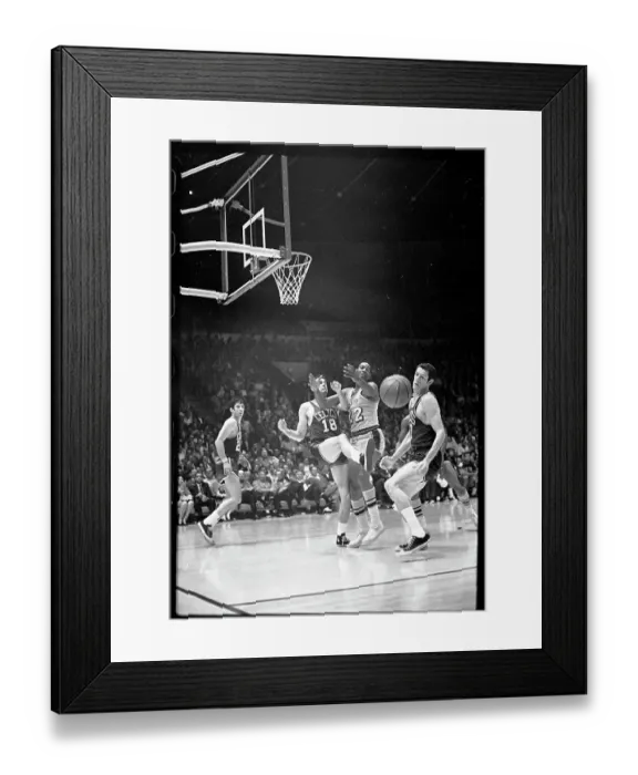Framed Print : Loose Ball Eludes Elgin Baylor and Other Players Framed Print : Loose Ball Eludes Elgin Baylor and Other Players