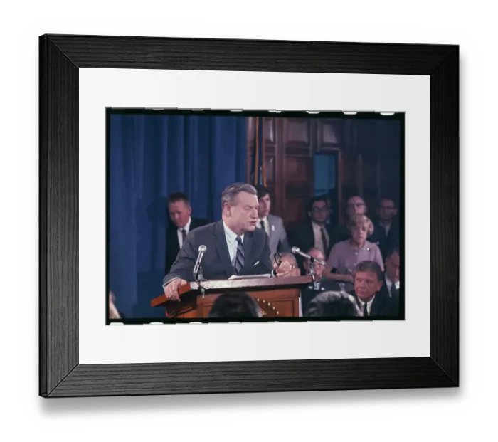 Framed Print : Nelson Rockefeller Speaking at the State Capitol Framed Print : Nelson Rockefeller Speaking at the State Capitol