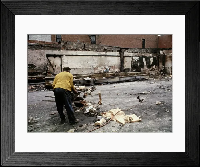 Framed Print : Dismantling Store Ruins Framed Print : Dismantling Store Ruins