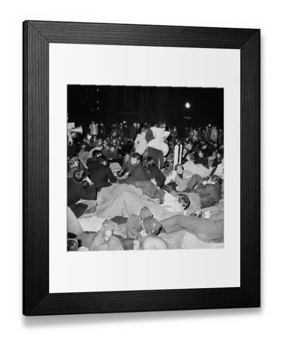 Framed Print : Columbia Student Protesters Standing Vigil Framed Print : Columbia Student Protesters Standing Vigil