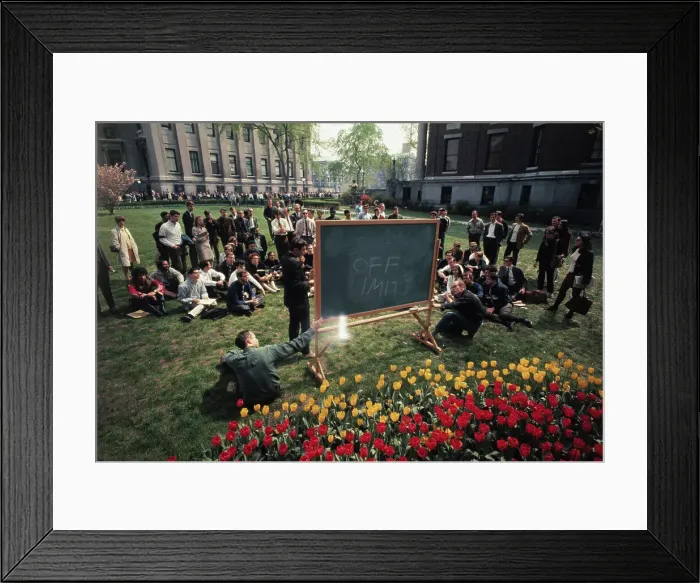 Framed Print : Class Being Held on Lawn at Columbia University During Protests Framed Print : Class Being Held on Lawn at Columbia University During Protests