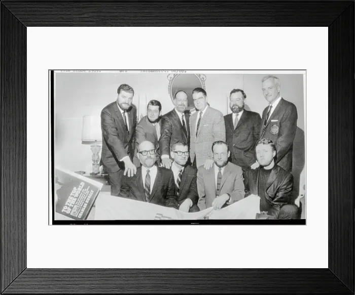 Framed Print : North Pole Adventurers Posing for Camera Framed Print : North Pole Adventurers Posing for Camera