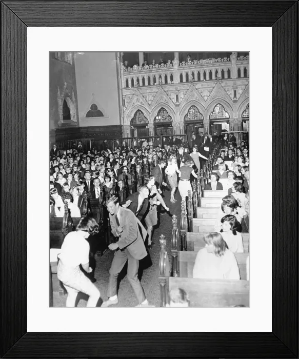 Framed Print : Youngsters Dancing Inside Church Framed Print : Youngsters Dancing Inside Church