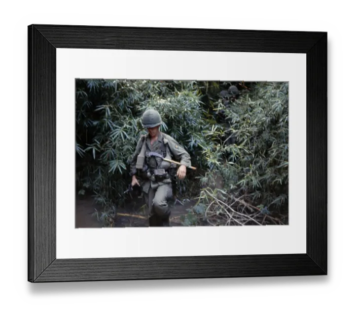 Framed Print : Soldier During Vietnam War Framed Print : Soldier During Vietnam War
