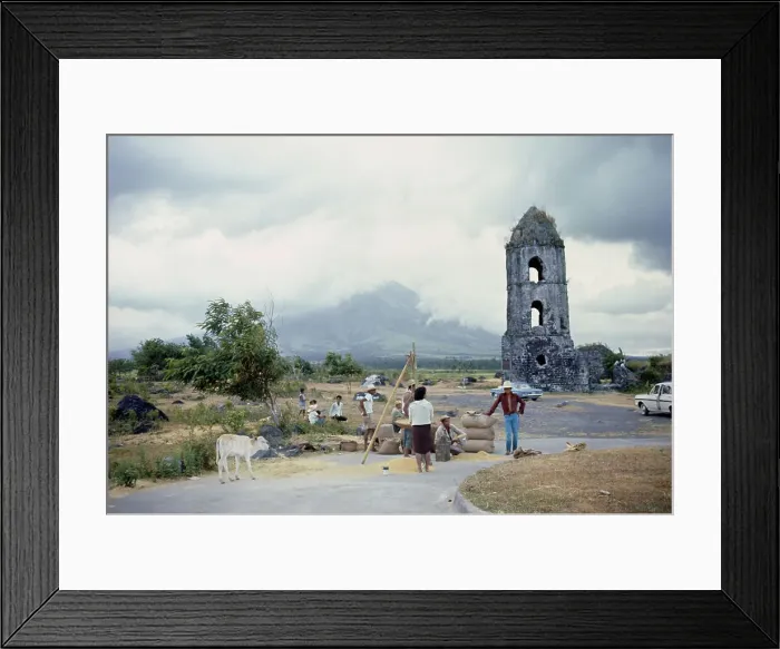 Framed Print : Smoke Rises Above Mount Mayon Framed Print : Smoke Rises Above Mount Mayon