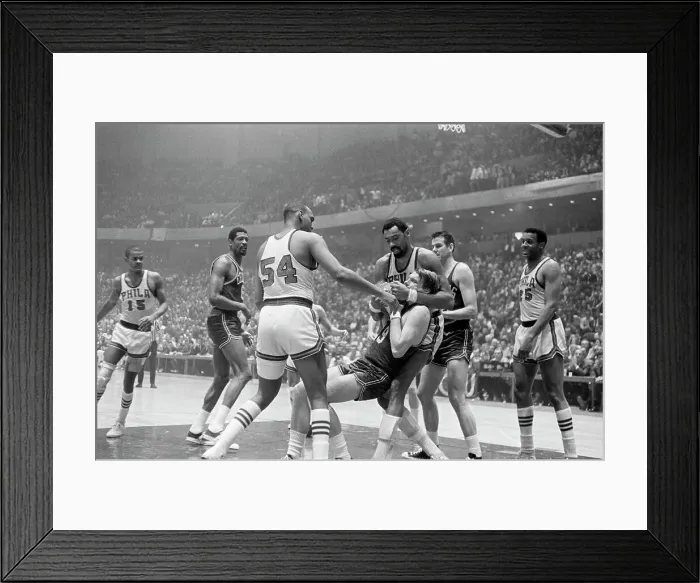 Framed Print : Chamberlain Taking Basketball from Nelson Framed Print : Chamberlain Taking Basketball from Nelson