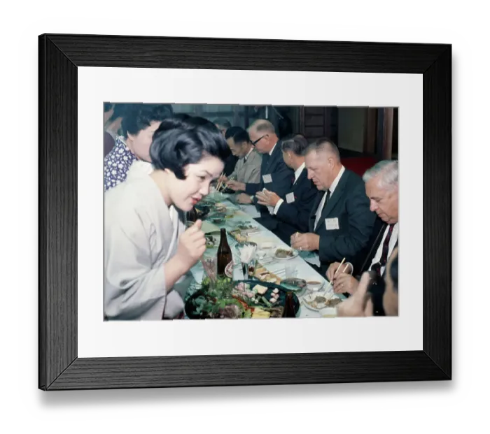 Framed Print : US Governors Dining In Japan Framed Print : US Governors Dining In Japan