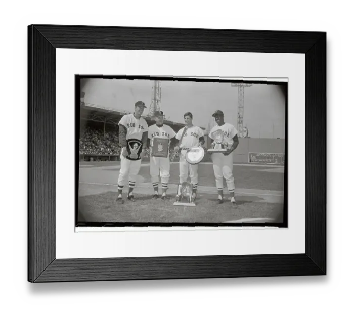Framed Print : Boston Red Sox Holding Awards Framed Print : Boston Red Sox Holding Awards