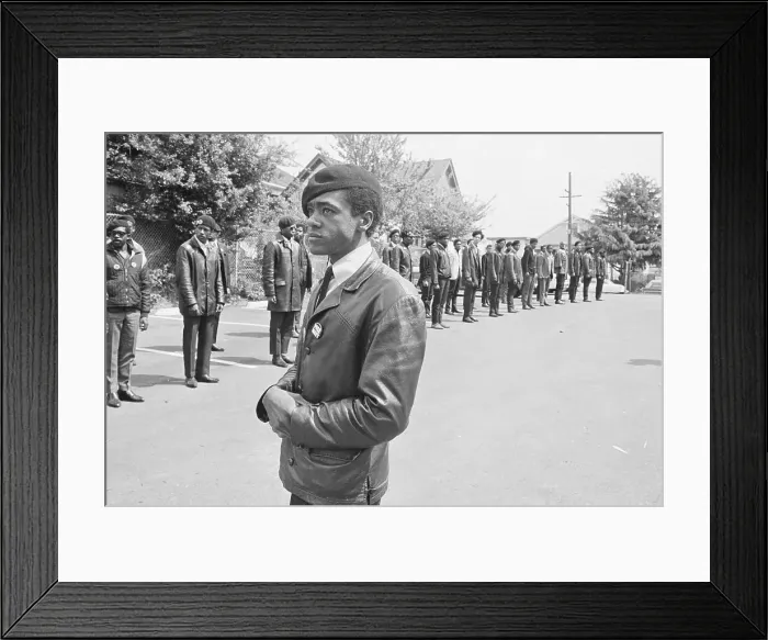 Framed Print : Black Panther Drill During Funeral Framed Print : Black Panther Drill During Funeral