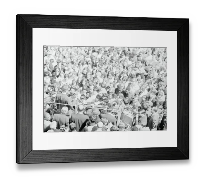 Framed Print : Robert F. Kennedy Speaking at Podium During Large Rally Framed Print : Robert F. Kennedy Speaking at Podium During Large Rally