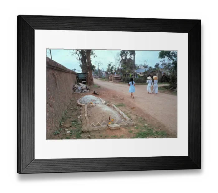 Framed Print : View of Graves in North Vietnamese Soldiers