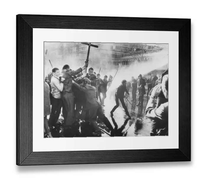 Framed Print : Students Demonstrating Framed Print : Students Demonstrating