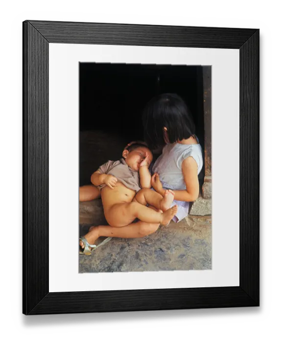 Framed Print : Woman Holding Child Framed Print : Woman Holding Child