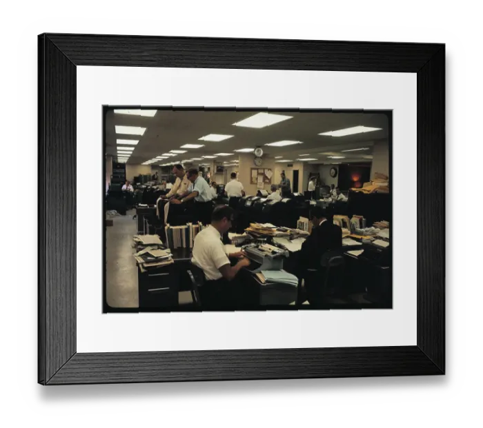 Framed Print : The United Press International News Room Framed Print : The United Press International News Room