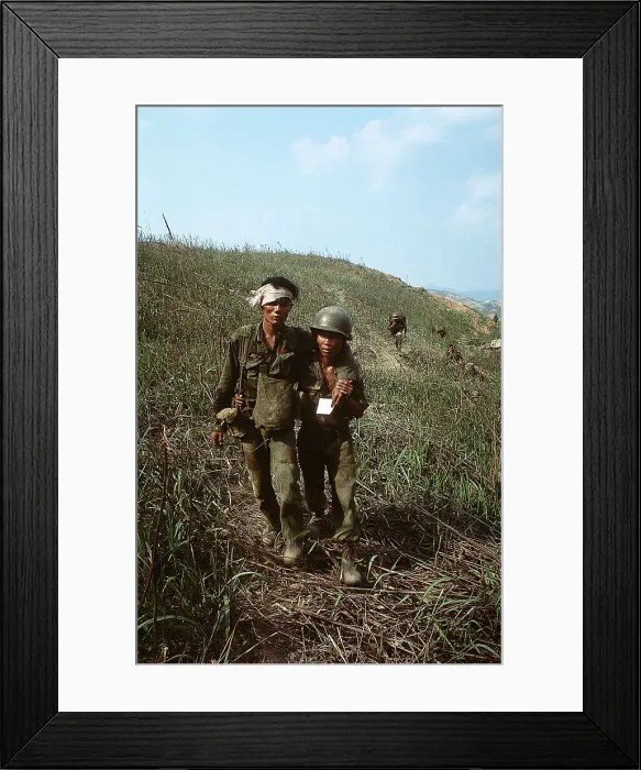 Framed Print : Wounded Vietnamese Soldier Walking
