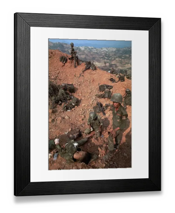 Framed Print : Wounded Vietnamese Troops on Hill 552 Framed Print : Wounded Vietnamese Troops on Hill 552