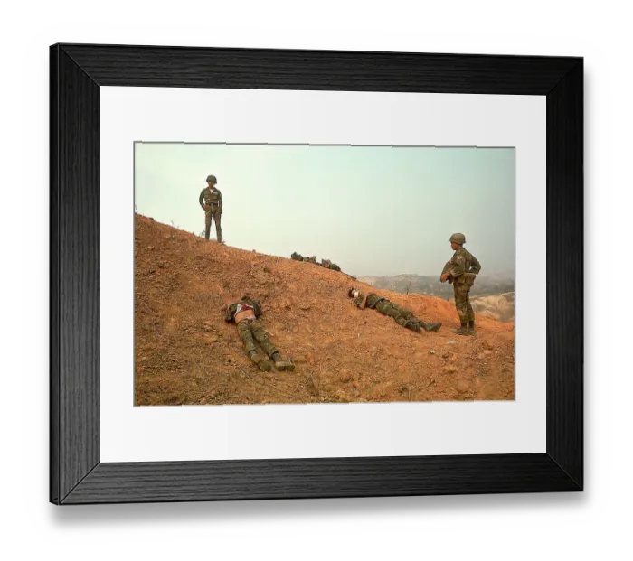 Framed Print : Wounded Vietnamese Troops on Hill 552 Framed Print : Wounded Vietnamese Troops on Hill 552