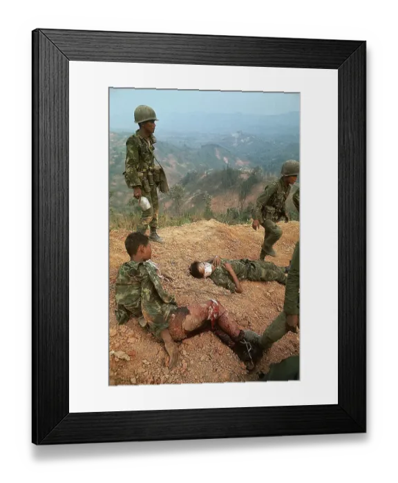 Framed Print : Wounded Vietnamese Troops on Hill 552 Framed Print : Wounded Vietnamese Troops on Hill 552