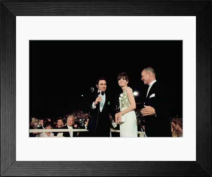 Framed Print : Audrey Hepburn and Ben Gazzara Being Interviewed Framed Print : Audrey Hepburn and Ben Gazzara Being Interviewed