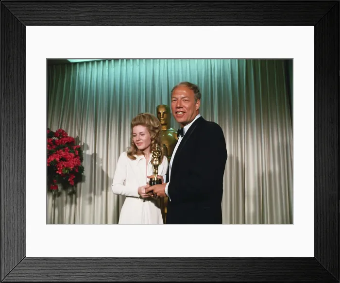 Framed Print : George Kennedy Receiving Oscar from Patty Duke Framed Print : George Kennedy Receiving Oscar from Patty Duke