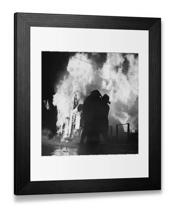 Framed Print : Firefighters Trying to Control Newark Fires Framed Print : Firefighters Trying to Control Newark Fires