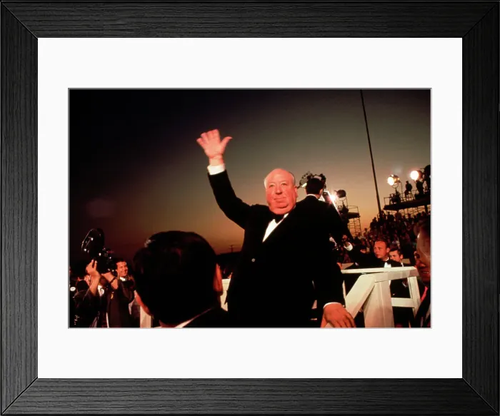 Framed Print : Alfred Hitchcock Waving Framed Print : Alfred Hitchcock Waving