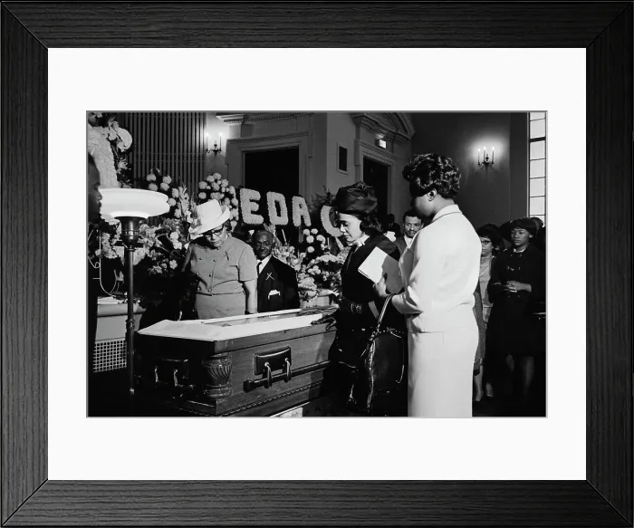 Framed Print : Coretta Scott King Viewing Husband's Body With Relatives Framed Print : Coretta Scott King Viewing Husband's Body With Relatives