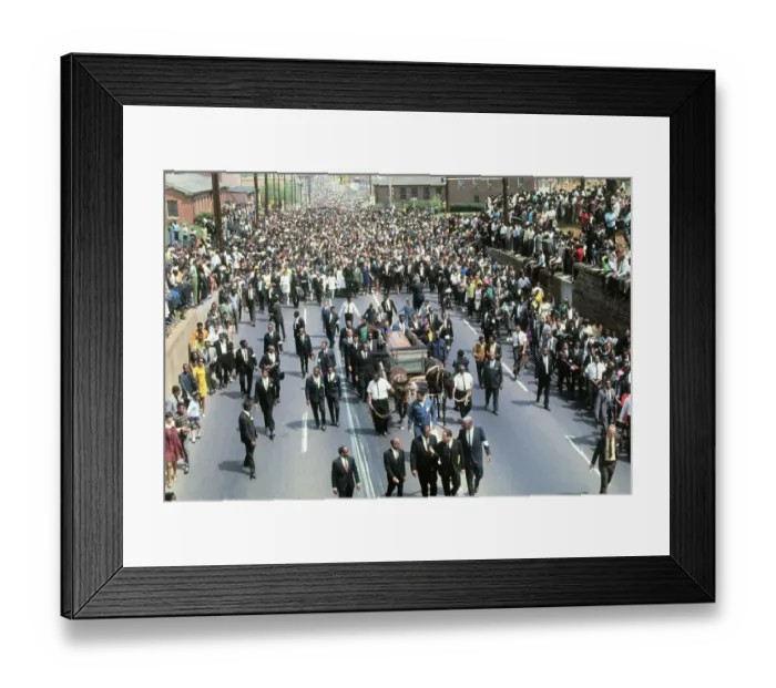 Framed Print : Funeral Procession of Martin Luther King Jr Framed Print : Funeral Procession of Martin Luther King Jr