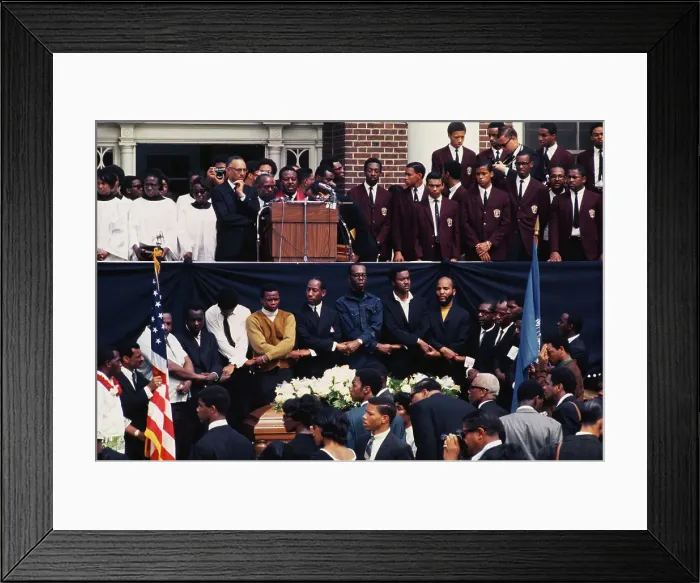 Framed Print : Rev. Ralph Abernathy Speaking at Memorial Service Framed Print : Rev. Ralph Abernathy Speaking at Memorial Service