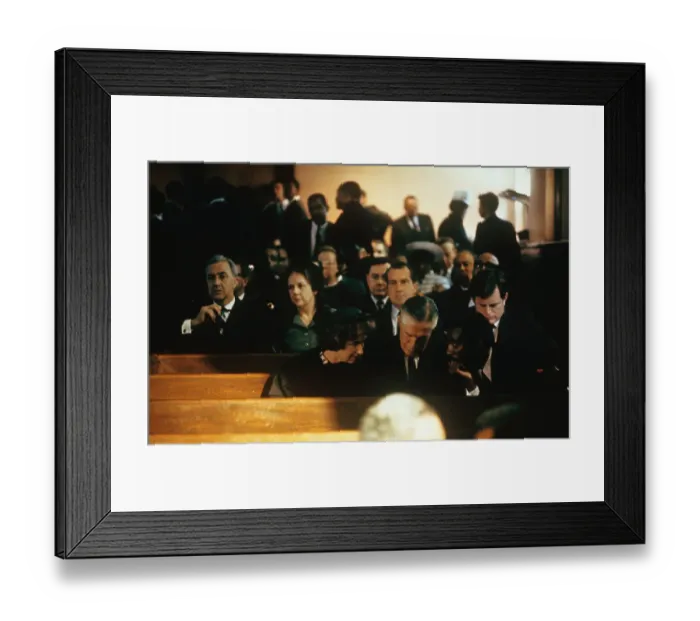 Framed Print : Richard Nixon and Others Attending MLK Funeral Service Framed Print : Richard Nixon and Others Attending MLK Funeral Service
