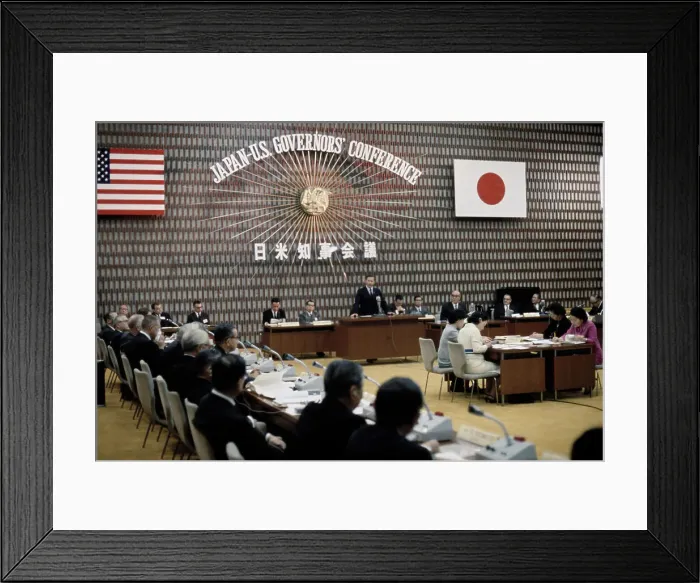 Framed Print : John A Volpe At Japan-US Governors Conference Framed Print : John A Volpe At Japan-US Governors Conference
