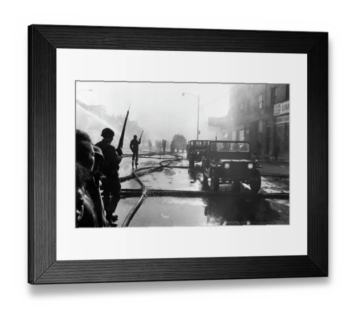 Framed Print : National Guard After Riot Framed Print : National Guard After Riot