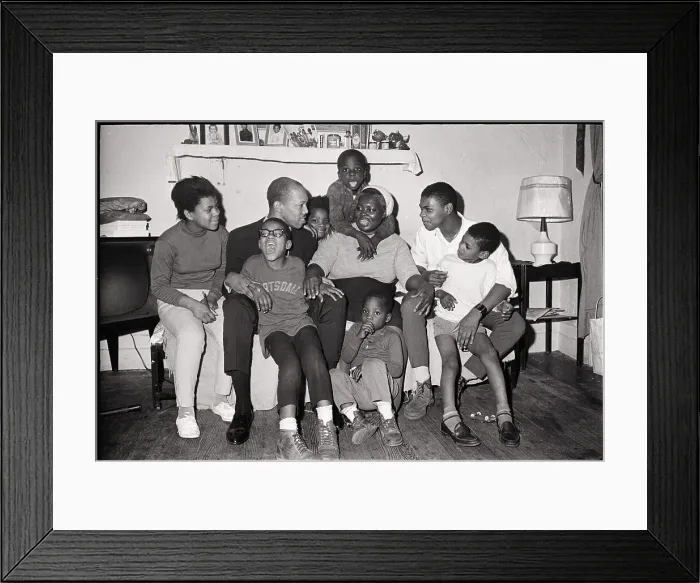 Framed Print : Reporter with Large Family Framed Print : Reporter with Large Family