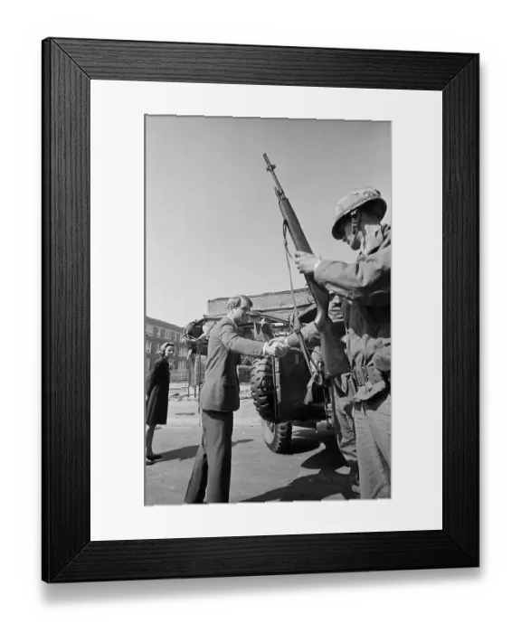 Framed Print : Robert F. Kennedy Shaking Hand of Trooper Framed Print : Robert F. Kennedy Shaking Hand of Trooper
