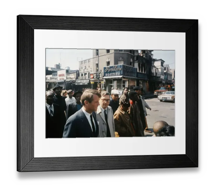 Framed Print : Robert Kennedy Touring Washington Neighborhood Framed Print : Robert Kennedy Touring Washington Neighborhood