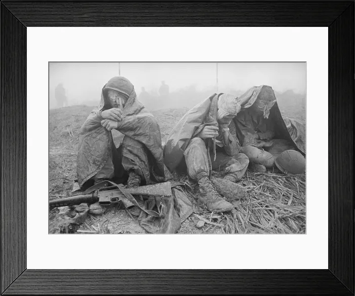 Framed Print : Wounded Soldiers Waiting for Evacuation Framed Print : Wounded Soldiers Waiting for Evacuation