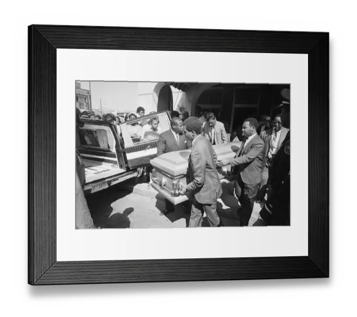 Framed Print : Pallbearers with Casket of Martin Luther King Framed Print : Pallbearers with Casket of Martin Luther King