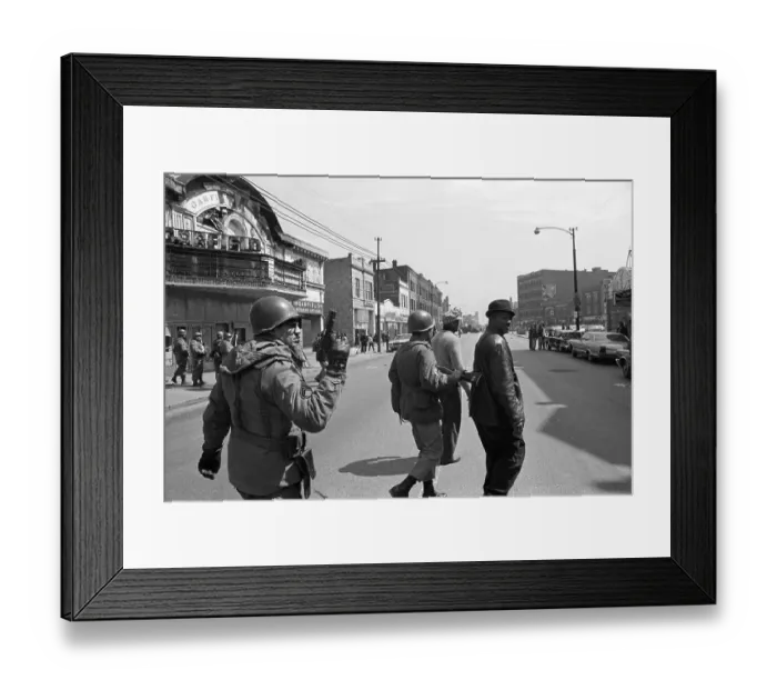 Framed Print : Natl Guard Holding Guns, Clearing Street Framed Print : Natl Guard Holding Guns, Clearing Street